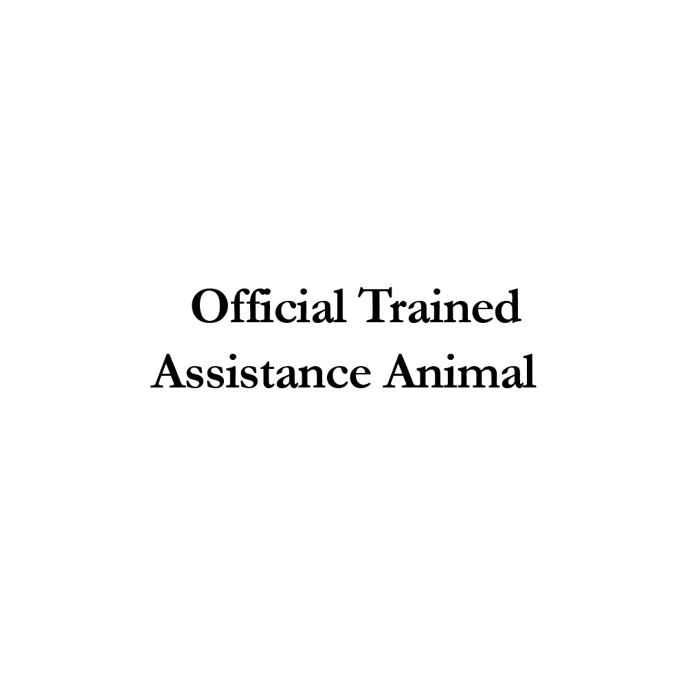 Official Trained Assistance Animal plain-text logo submission